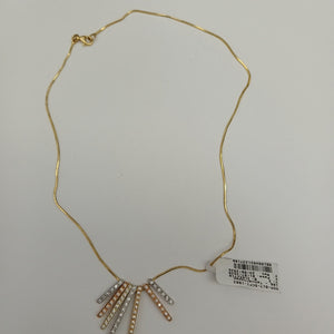 GARGANTILLA ORO, ORO COMBINADO 14 K 9.6 GRMS (SEMINUEVO)