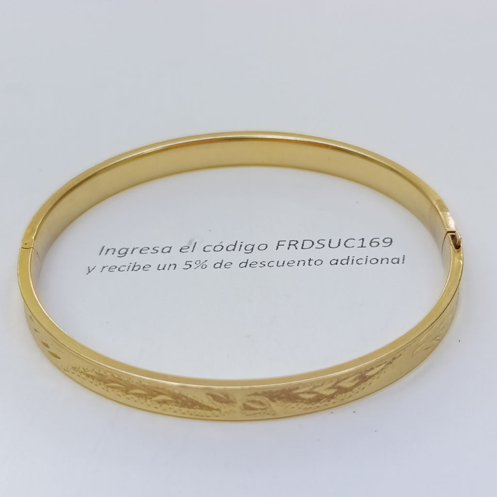 PULSERA RIGIDA ORO 14 K 9,60 GRMS (SEMINUEVO)