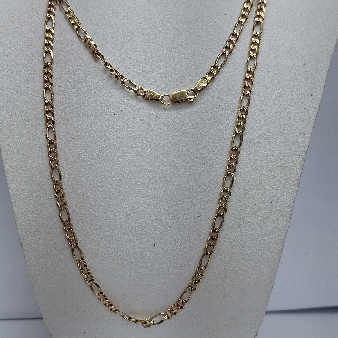 CADENA ORO, ORO COMBINADO 14 K 17.9 GRMS (SEMINUEVO)