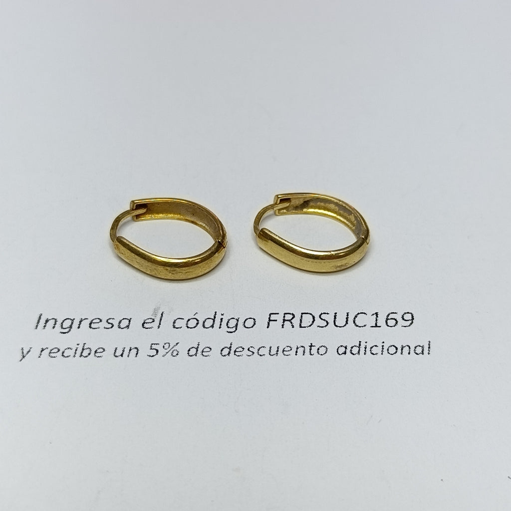 ARETES PAR ORO 10 K 1,80 GRMS (SEMINUEVO)