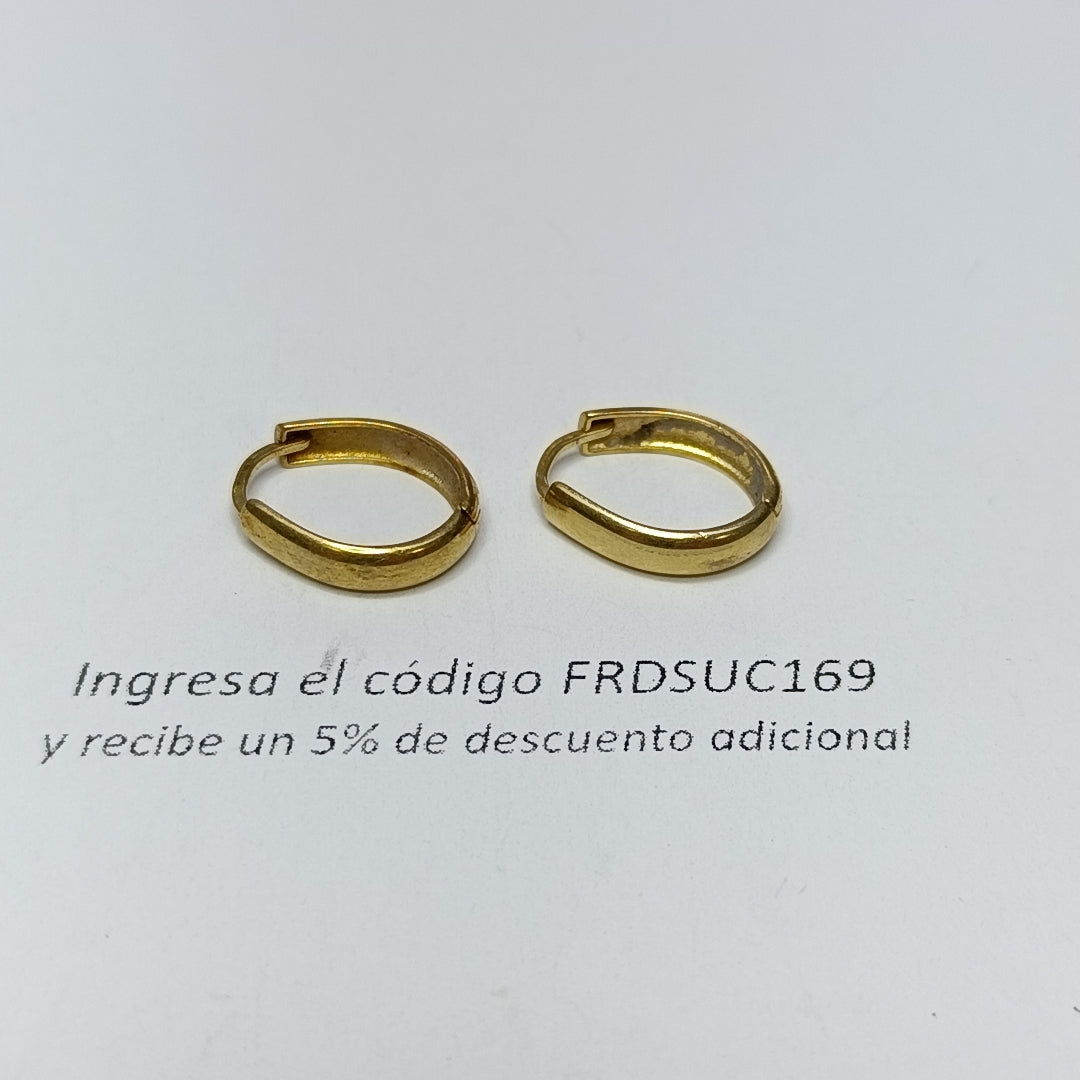 ARETES PAR ORO 10 K 1,80 GRMS (SEMINUEVO)