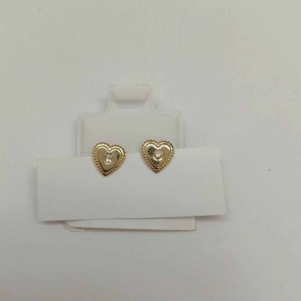 BROQUELES BROQUEL FIG CORAZON C CIRCONIA 14K 0.2614 GR (NUEVO)