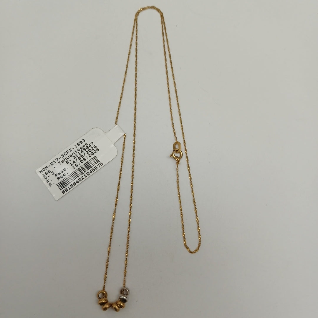 CADENA ORO 14 K 0.9 GRMS (SEMINUEVO)