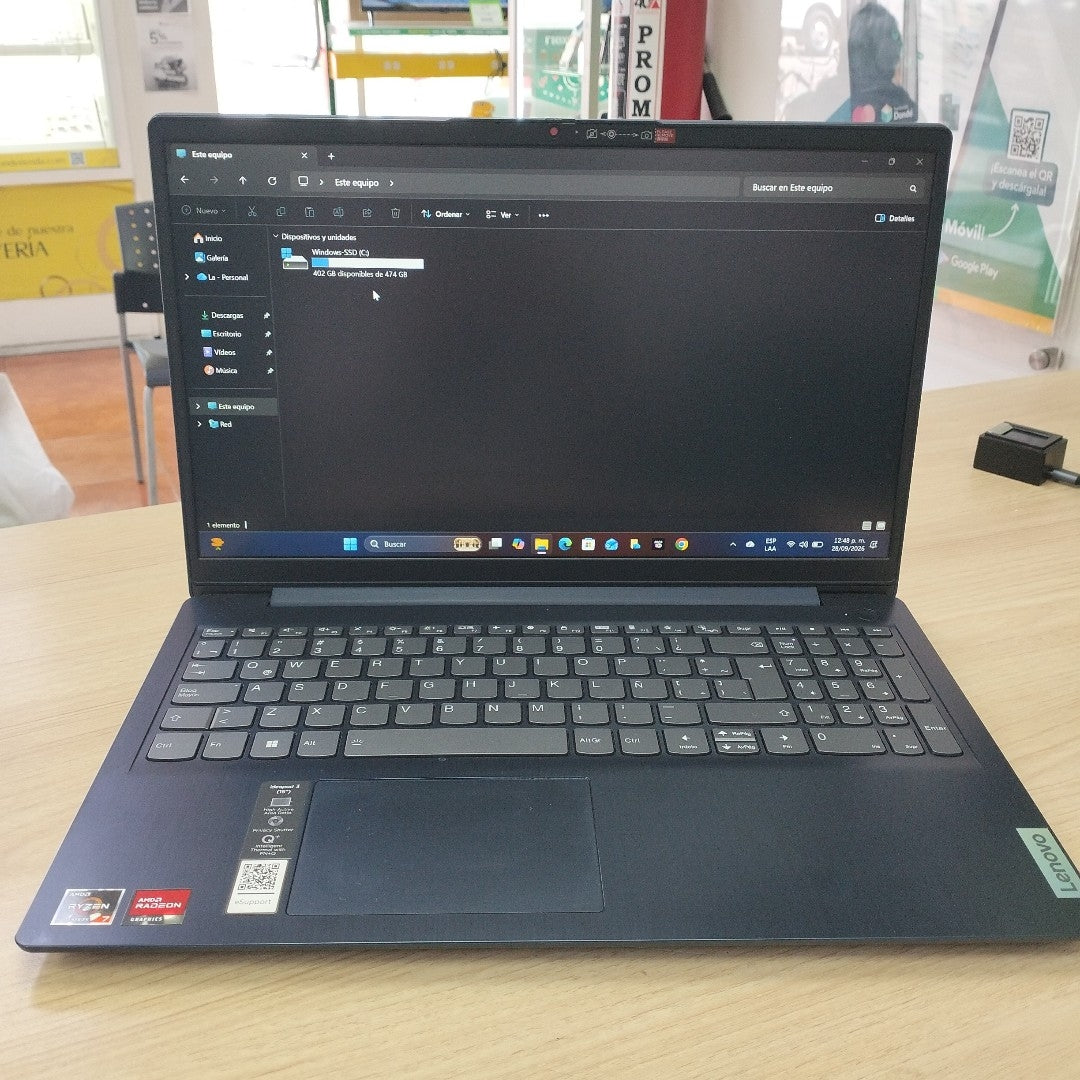 LAPTOP LENOVO IDEAPAD 3 15ALC6 (2024) 512 GB SSD 8 GB RAM (SEMINUEVO)