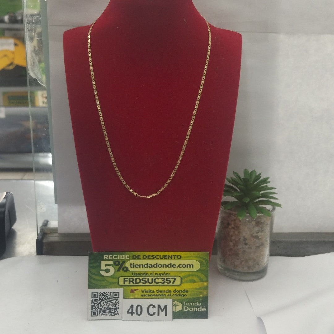 CADENA ORO, ORO COMBINADO 10 K 1.9 GRMS (SEMINUEVO)