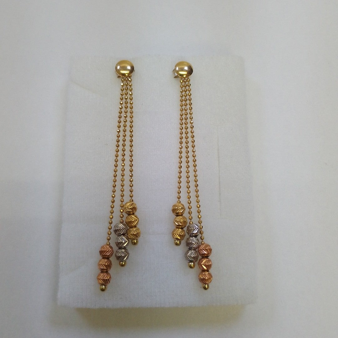 BROQUELES PAR ORO,ORO COMBINADO,PLATA 14 K 4,50 GRMS (SEMINUEVO)