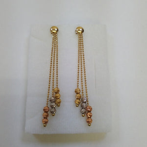 BROQUELES PAR ORO,ORO COMBINADO,PLATA 14 K 4,50 GRMS (SEMINUEVO)