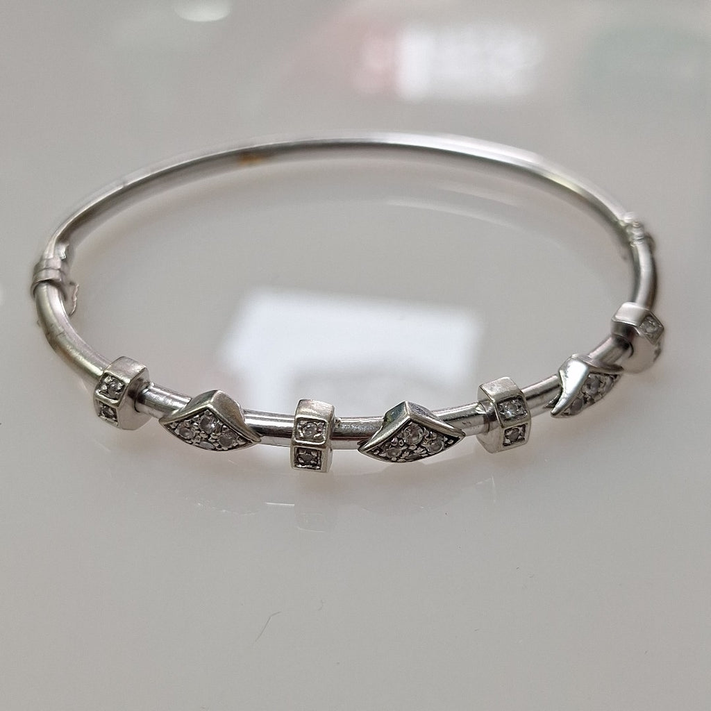 PULSERA RIGIDA ORO BLANCO 14 K 7,30 GRMS (SEMINUEVO)