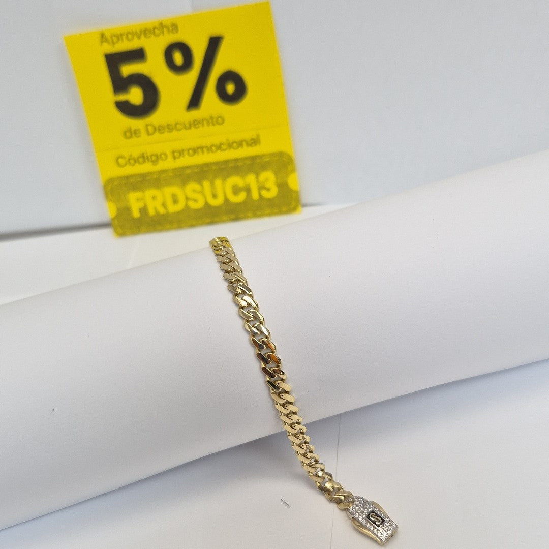 PULSERA MONACO ORO 14K 5.6 (NUEVO)