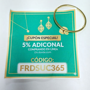 PULSERA RIGIDA ORO 14 K 5,00 GRMS (SEMINUEVO)