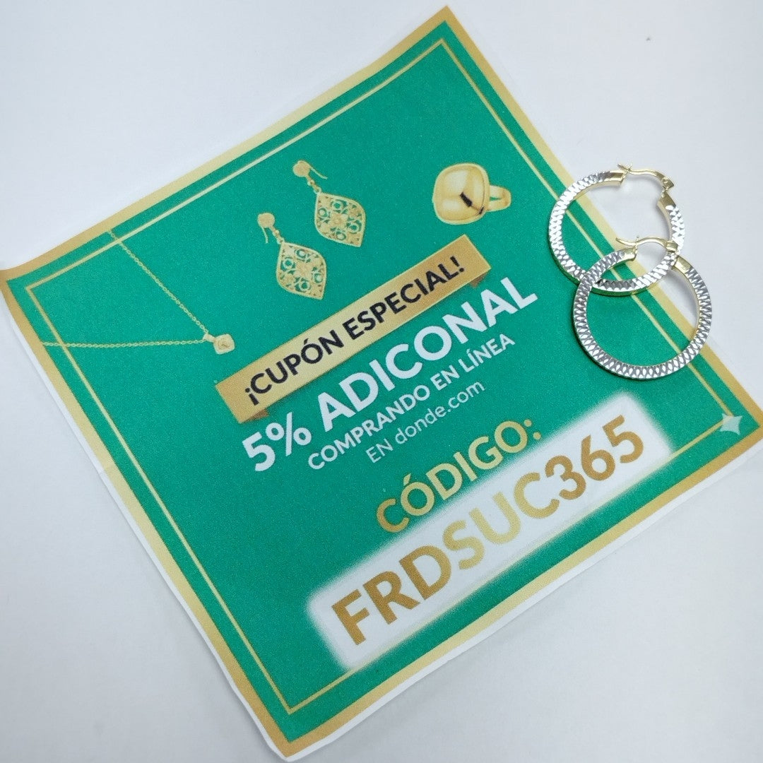 ARRACADAS PAR ORO,ORO BLANCO 14 K 4,00 GRMS (SEMINUEVO)