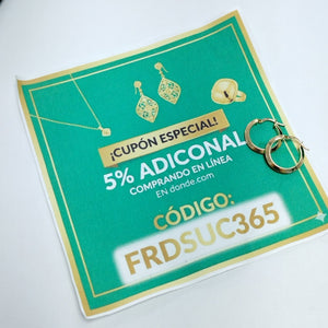 ARRACADAS PAR ORO 14 K 1.7 GRMS (SEMINUEVO)
