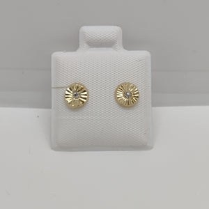 BROQUELES BROQUEL FIG BOTON C CIRCONIA 14K 0.2916 GR (NUEVO)