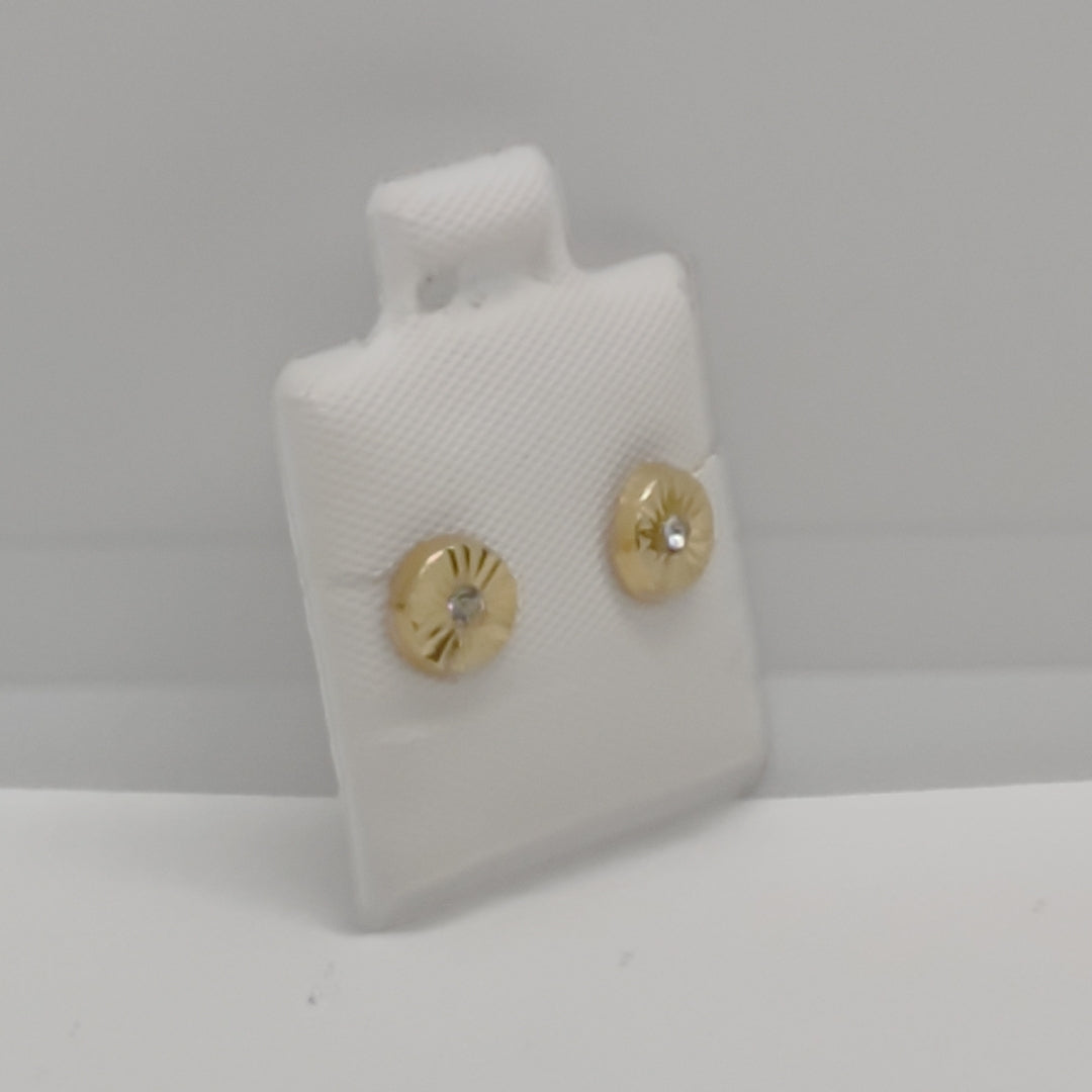 BROQUELES BROQUEL FIG BOTON C CIRCONIA 14K 0.2916 GR (NUEVO)