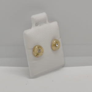 BROQUELES BROQUEL FIG BOTON C CIRCONIA 14K 0.2916 GR (NUEVO)