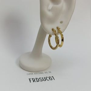 ARETES ARRACADAS CON CIRCONIAS 14K 2.4 GR (NUEVO)