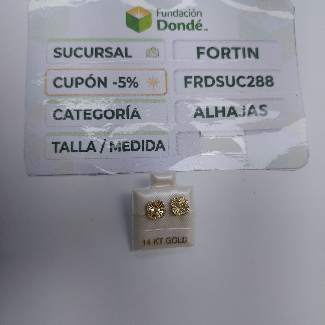 BROQUELES ORO 14K 1.5 (NUEVO)