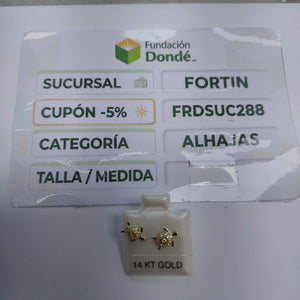 BROQUELES ORO 14K 1.2 (NUEVO)