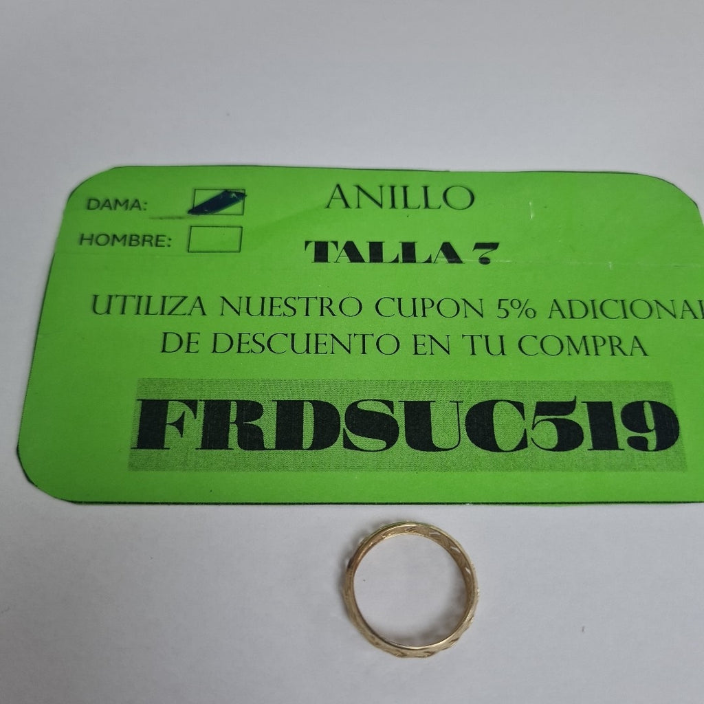 ANILLITO ORO 14 K 1.3 GRMS (SEMINUEVO)
