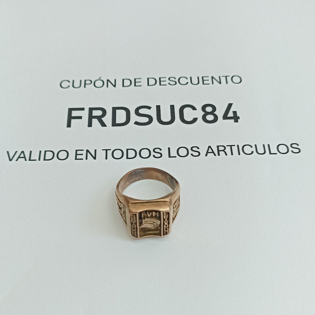 ANILLO DE GRADUACIÓN ORO 8 K 8 GRMS (SEMINUEVO)