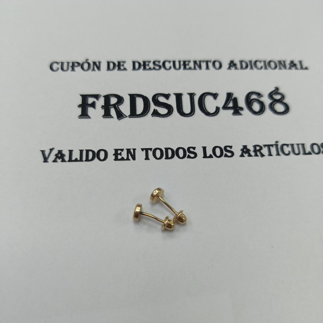 BROQUELES PAR ORO 10 K 0,40 GRMS (SEMINUEVO)
