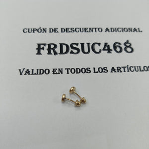 BROQUELES PAR ORO 10 K 0,40 GRMS (SEMINUEVO)