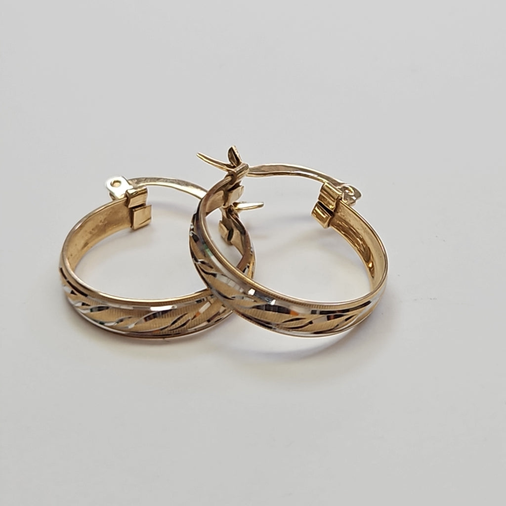 ARRACADAS PAR ORO,ORO COMBINADO 14 K 2,40 GRMS (SEMINUEVO)