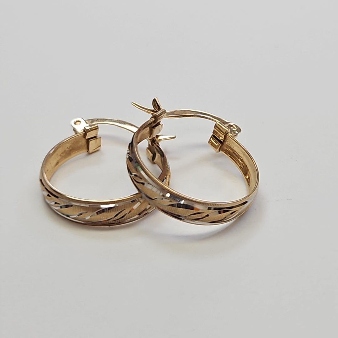 ARRACADAS PAR ORO,ORO COMBINADO 14 K 2,40 GRMS (SEMINUEVO)