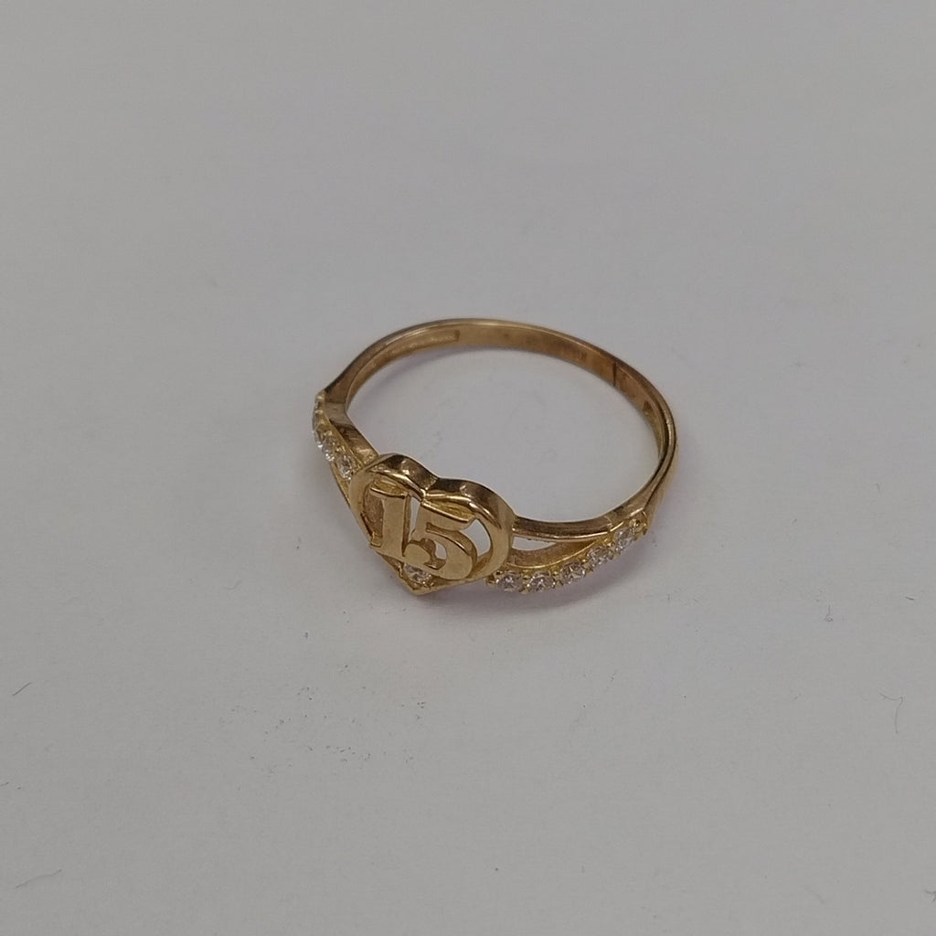 ANILLO CONMEMORATIVO ORO 10 K 1.4 GRMS (SEMINUEVO)