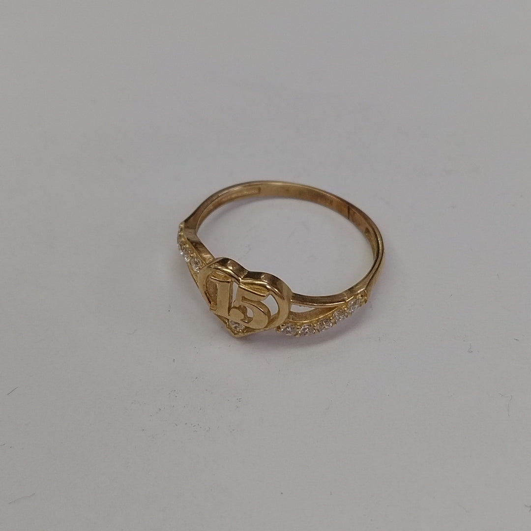 ANILLO CONMEMORATIVO ORO 10 K 1.4 GRMS (SEMINUEVO)