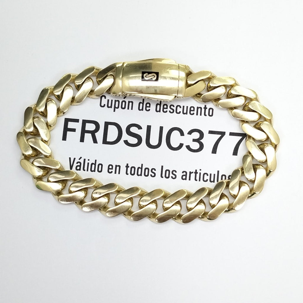 PULSERA CABALLERO MONACO ORO 14K 17.7 (NUEVO)