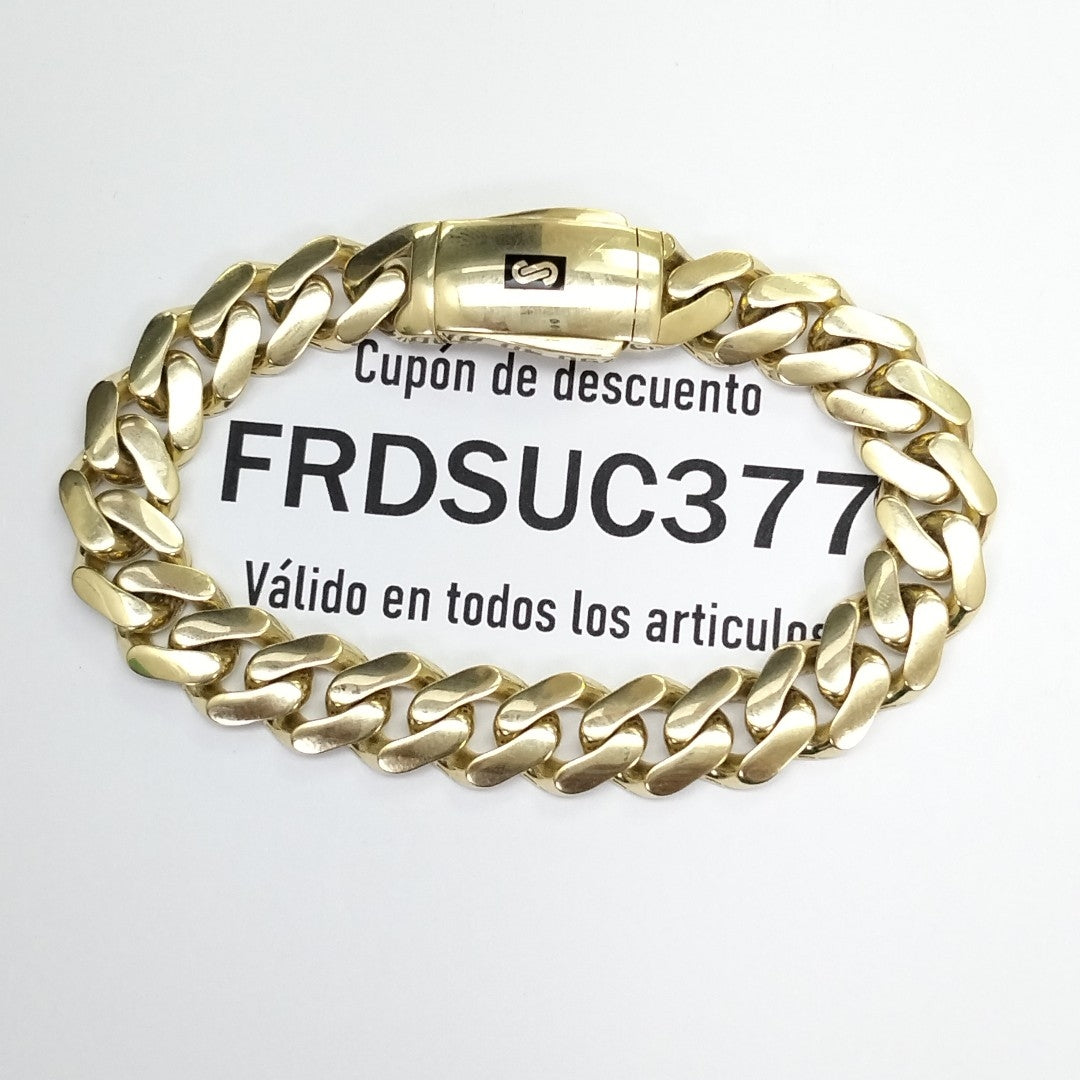 PULSERA CABALLERO MONACO ORO 14K 17.7 (NUEVO)