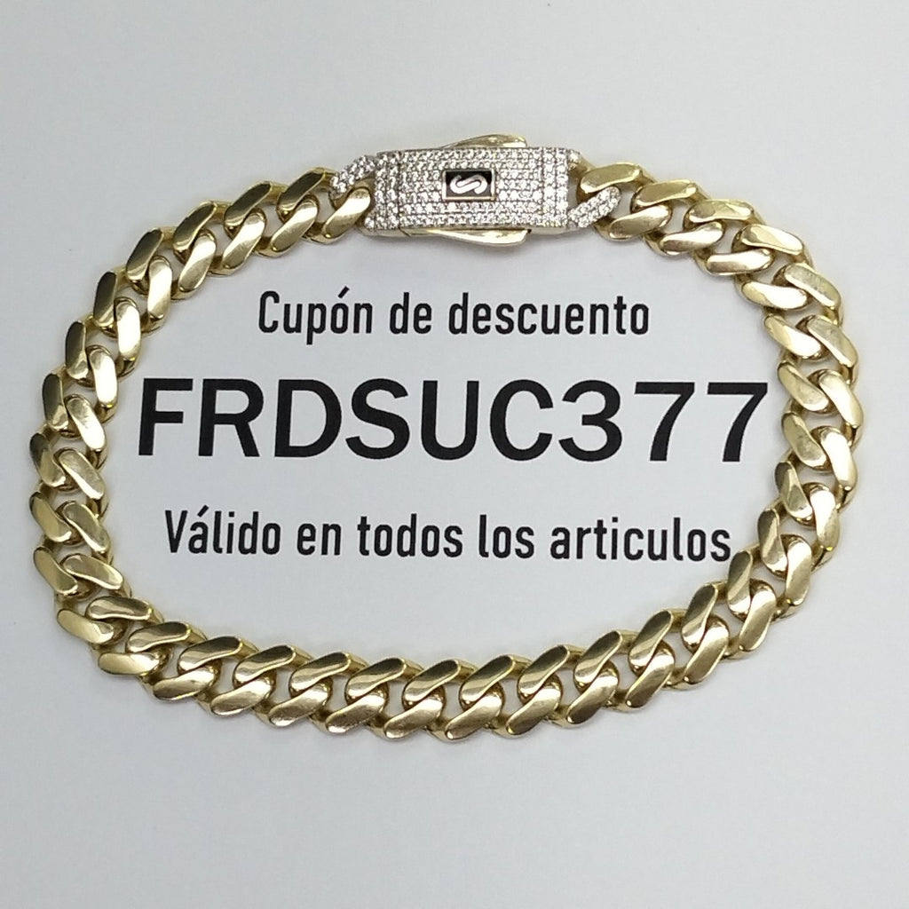 PULSERA CABALLERO MONACO ORO 14K 11.6 (NUEVO)