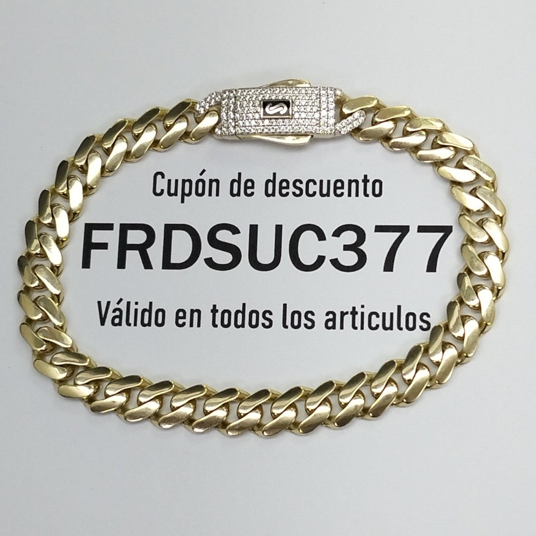 PULSERA CABALLERO MONACO ORO 14K 11.6 (NUEVO)
