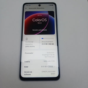 CELULAR OPPO A5 PRO CPH2711 (2025) 256 GB 8 GB RAM (SEMINUEVO)