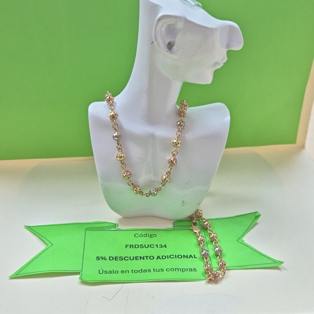 GARGANTILLA ORO COMBINADO 14 K 12,20 GRMS (SEMINUEVO)