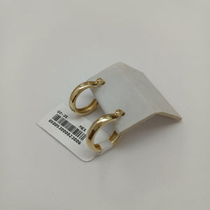 ARETES TEJIDO ARRACADAS LISAS 14K 2.2 GR (NUEVO)