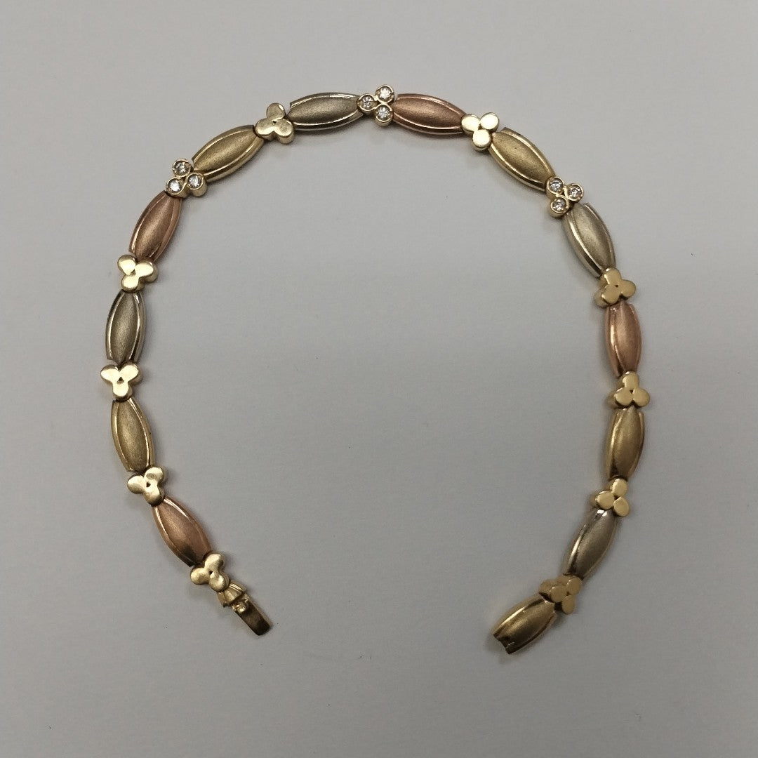 PULSERA ORO, ORO COMBINADO 14 K 11.3 GRMS (SEMINUEVO)