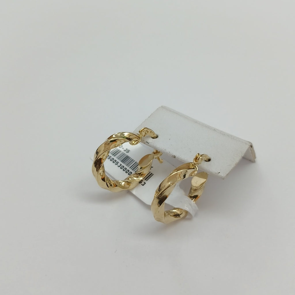 ARETES ARRACADA TORZAL 14K 2 GR (NUEVO)