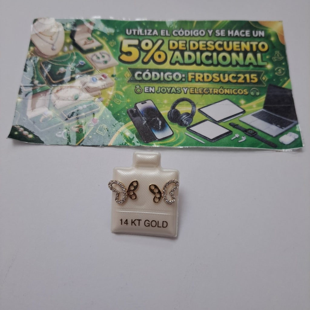 BROQUELES ORO 14K 1.2 (NUEVO)