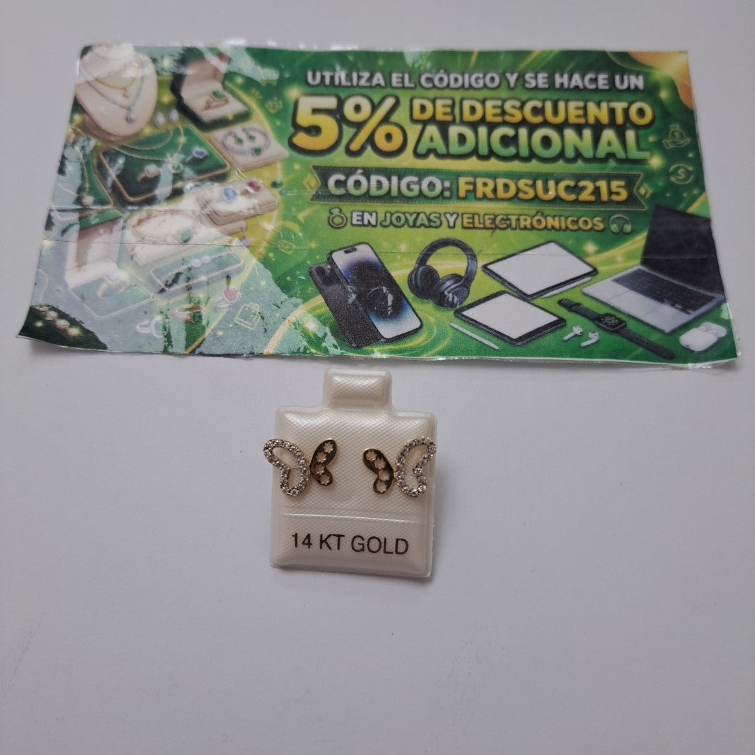 BROQUELES ORO 14K 1.2 (NUEVO)