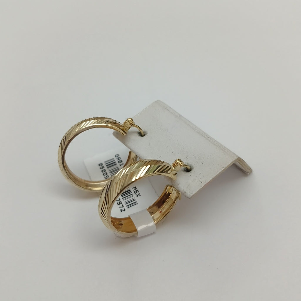 ARETES ARRACADAS LABRADAS 10K 2.8 GR (NUEVO)