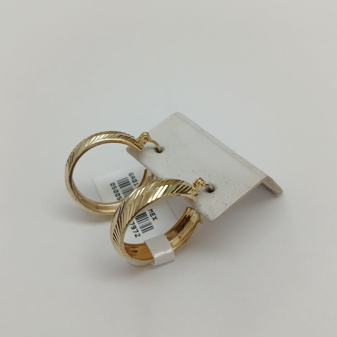 ARETES ARRACADAS LABRADAS 10K 2.8 GR (NUEVO)