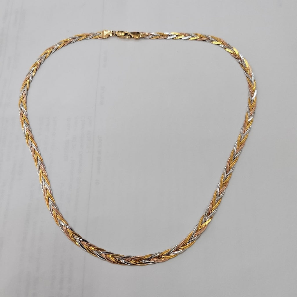 GARGANTILLA ORO COMBINADO 14 K 7,40 GRMS (SEMINUEVO)