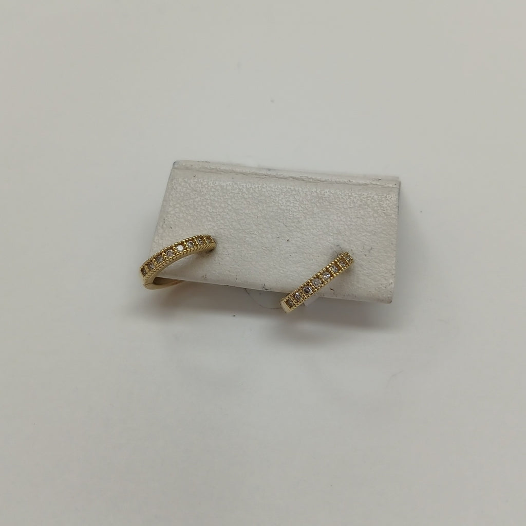 ARETES ARRACADAS CON CIRCONIAS 10K 1.2 GR (NUEVO)