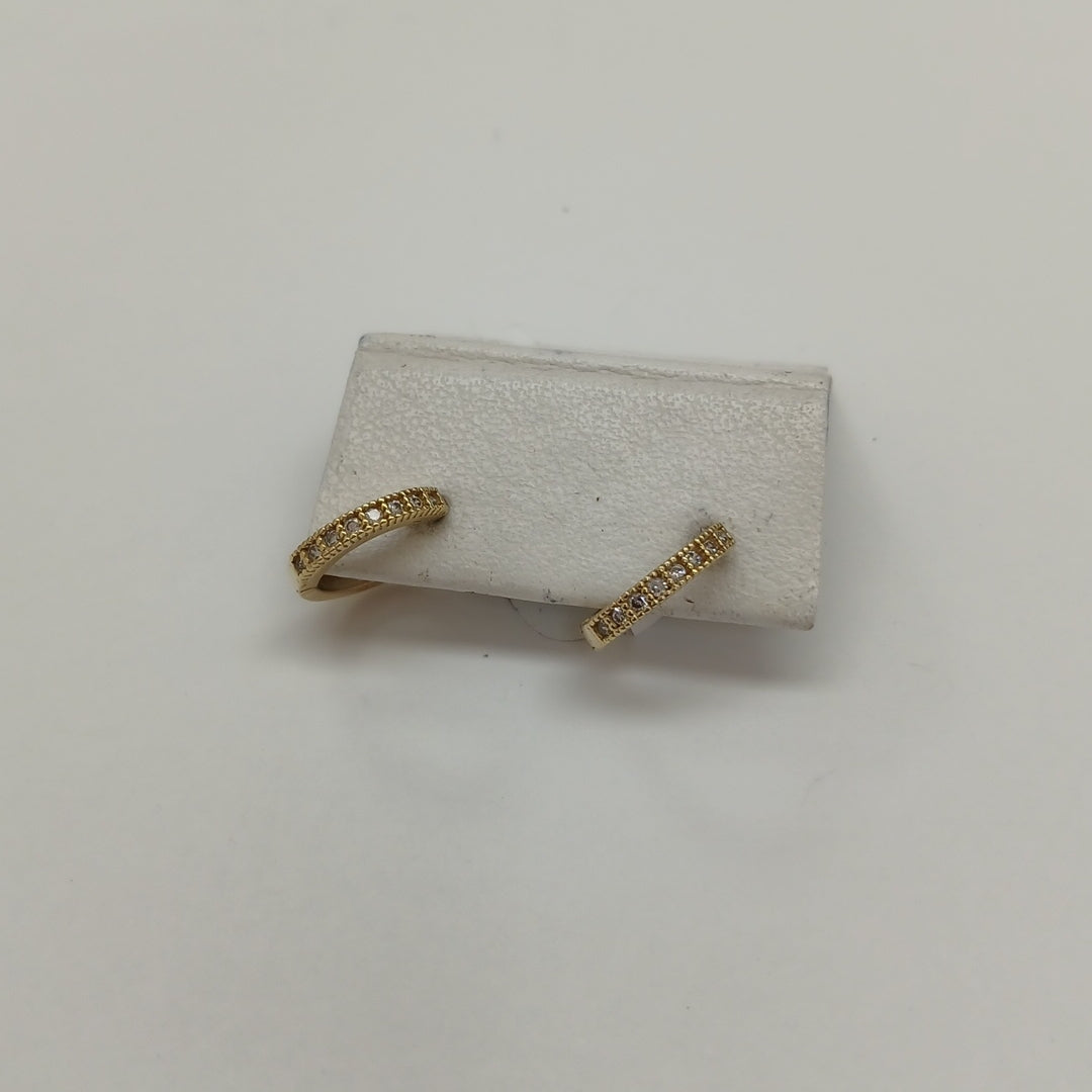 ARETES ARRACADAS CON CIRCONIAS 10K 1.2 GR (NUEVO)