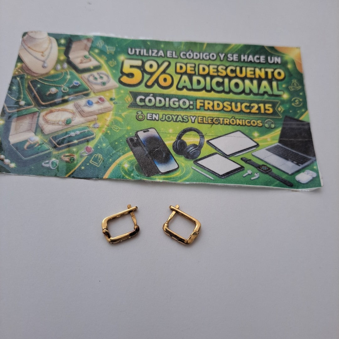 ARRACADAS PAR ORO 10 K 1,50 GRMS (SEMINUEVO)