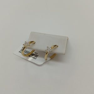 ARETES ARRACADAS FIG ESTRELLA CIRCONIAS 10K 1.6 GR (NUEVO)