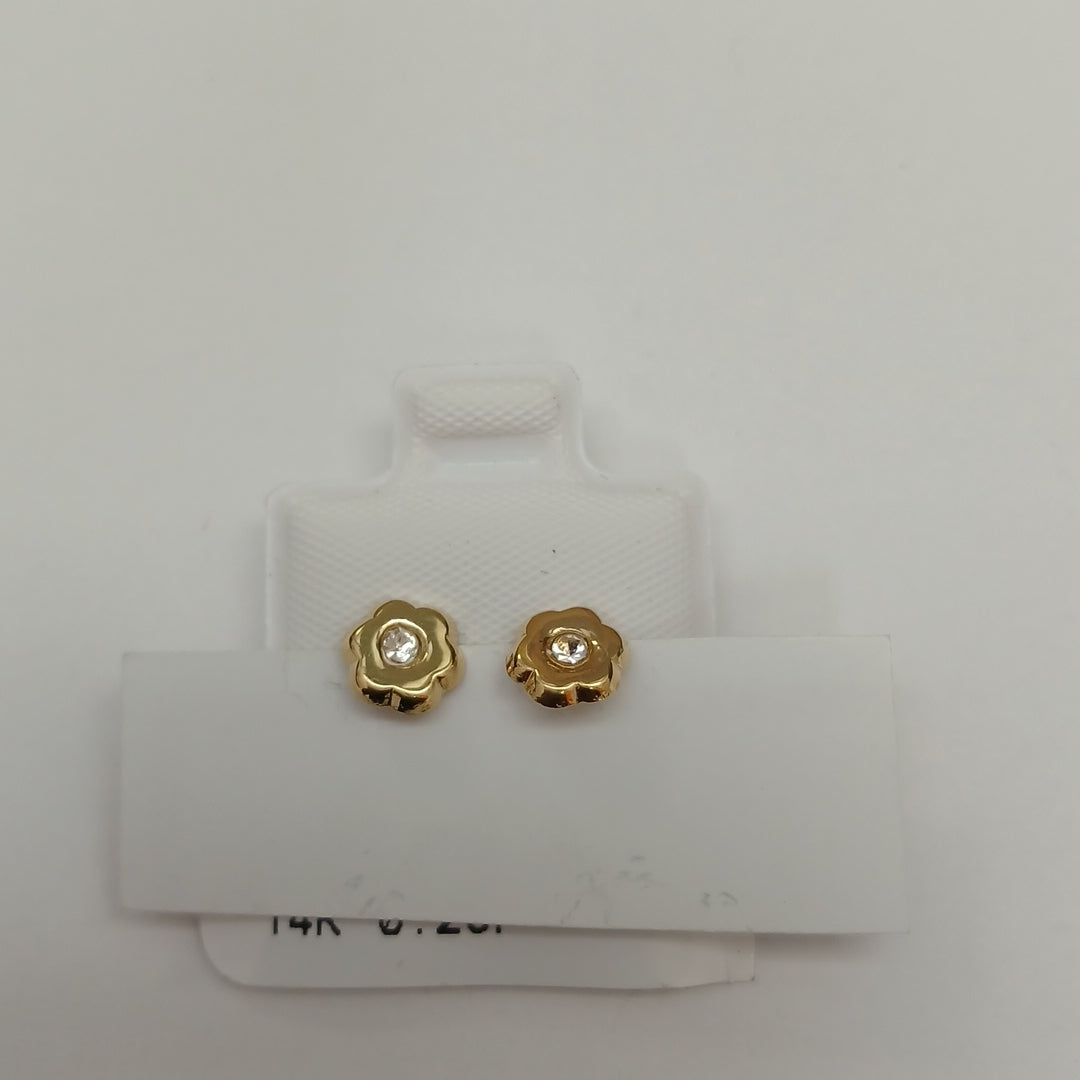 BROQUELES BROQUEL FIG FLOR C CIRCONIA 14K 0.2581 GR (NUEVO)