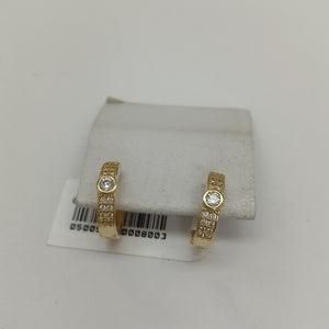 ARETES ARRACADAS C CIRCONIAS 10K 2.6 GR (NUEVO)